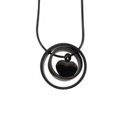Ashanger zwart hart circle design
